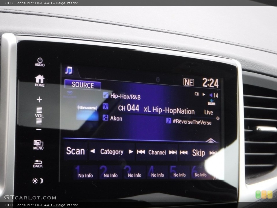 Beige Interior Audio System for the 2017 Honda Pilot EX-L AWD #140713361