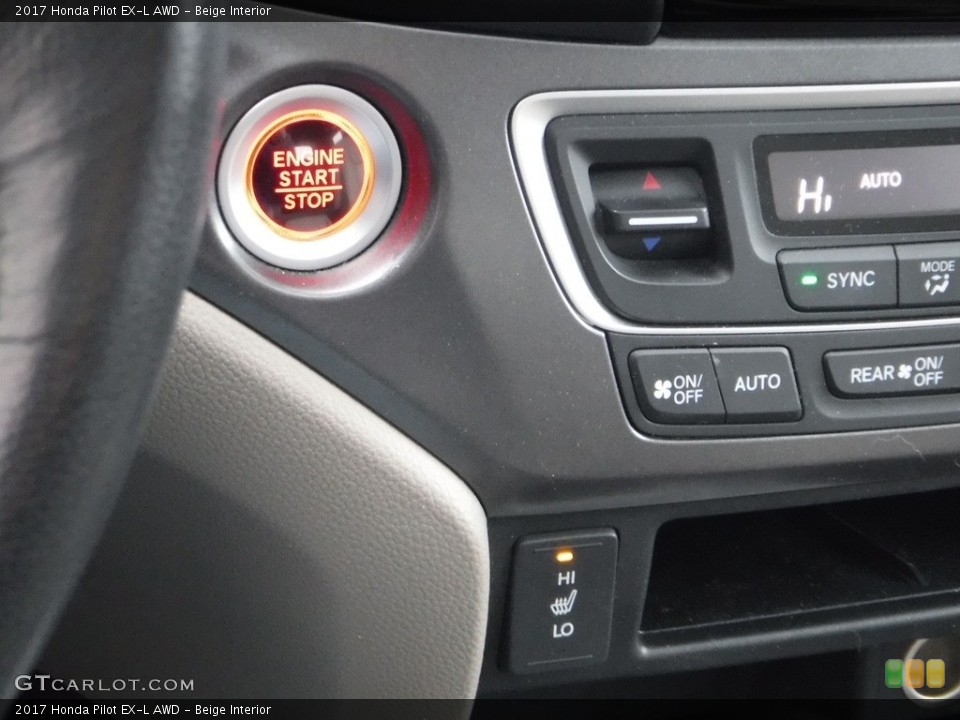 Beige Interior Controls for the 2017 Honda Pilot EX-L AWD #140713379