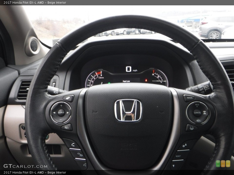 Beige Interior Steering Wheel for the 2017 Honda Pilot EX-L AWD #140713394