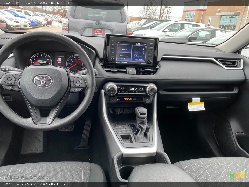 Black Interior Dashboard for the 2021 Toyota RAV4 XLE AWD #140716038