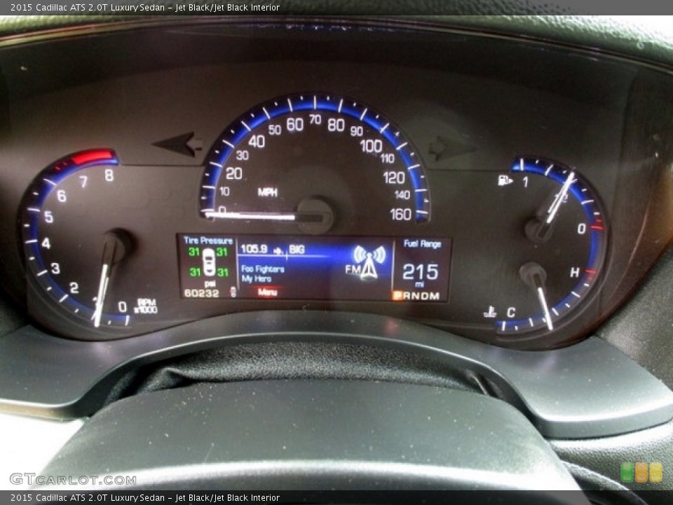 Jet Black/Jet Black Interior Gauges for the 2015 Cadillac ATS 2.0T Luxury Sedan #140717114