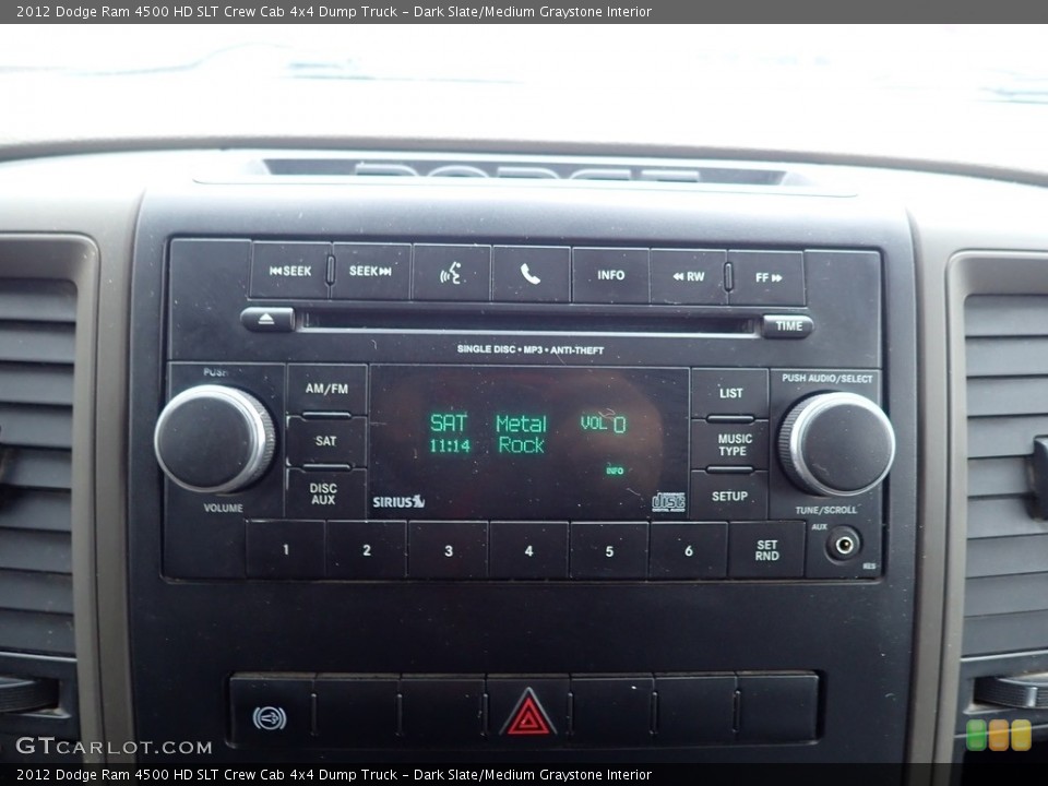 Dark Slate/Medium Graystone Interior Controls for the 2012 Dodge Ram 4500 HD SLT Crew Cab 4x4 Dump Truck #140718339