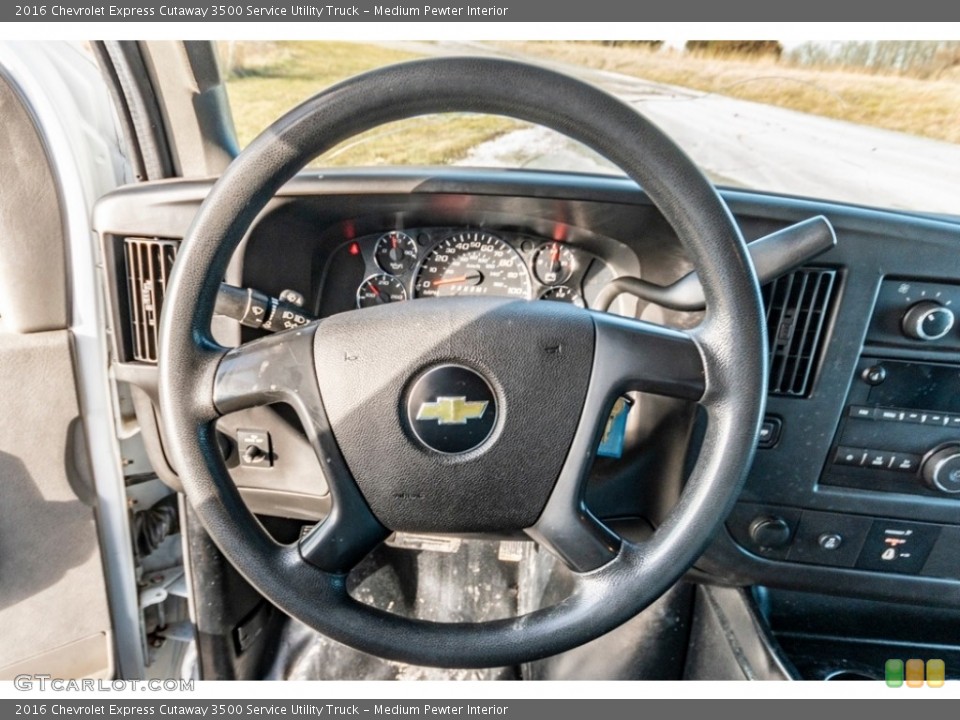 Medium Pewter Interior Steering Wheel for the 2016 Chevrolet Express Cutaway 3500 Service Utility Truck #140726667