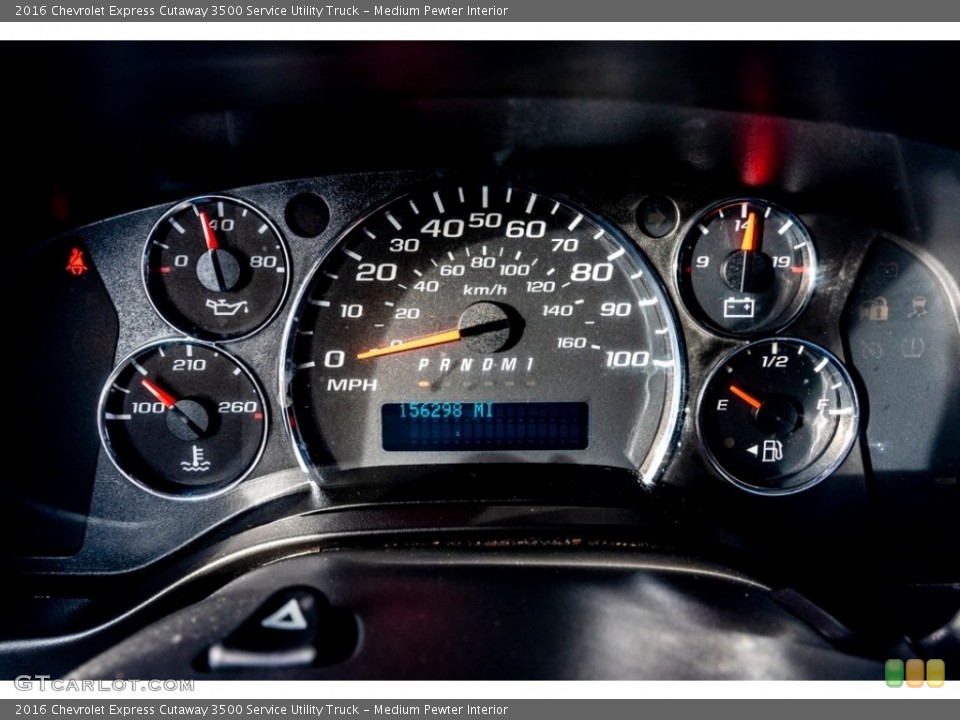 Medium Pewter Interior Gauges for the 2016 Chevrolet Express Cutaway 3500 Service Utility Truck #140726682