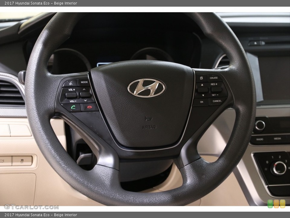 Beige Interior Steering Wheel for the 2017 Hyundai Sonata Eco #140727441