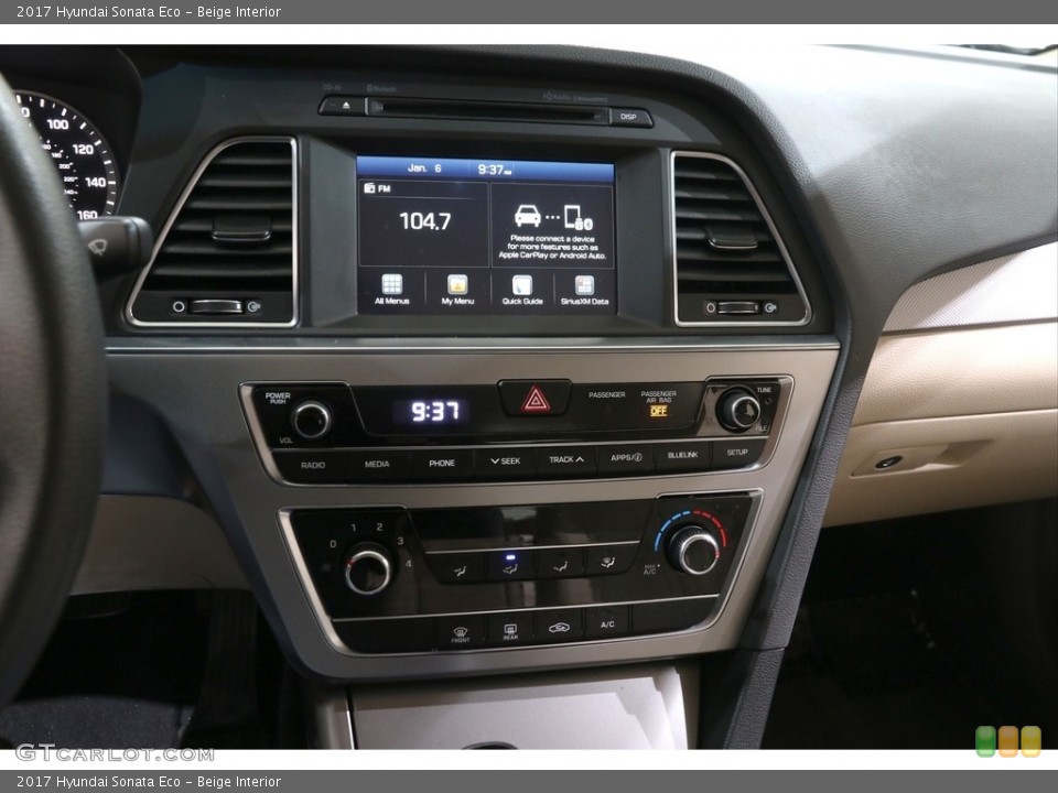 Beige Interior Controls for the 2017 Hyundai Sonata Eco #140727456