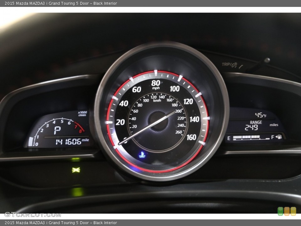 Black Interior Gauges for the 2015 Mazda MAZDA3 i Grand Touring 5 Door #140728180
