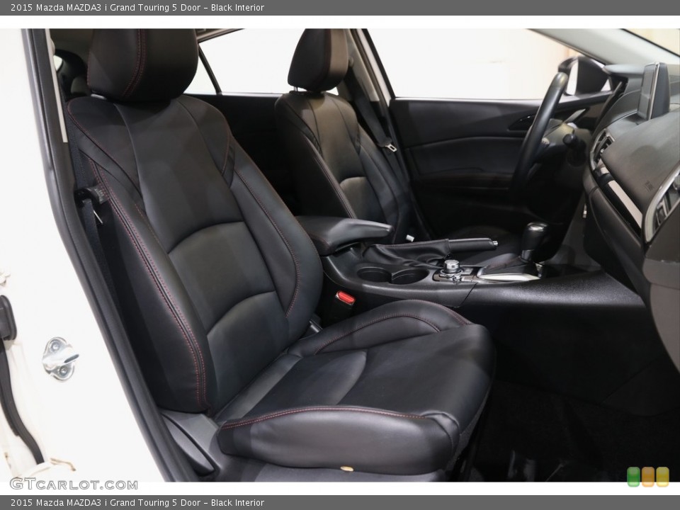 Black Interior Front Seat for the 2015 Mazda MAZDA3 i Grand Touring 5 Door #140728203