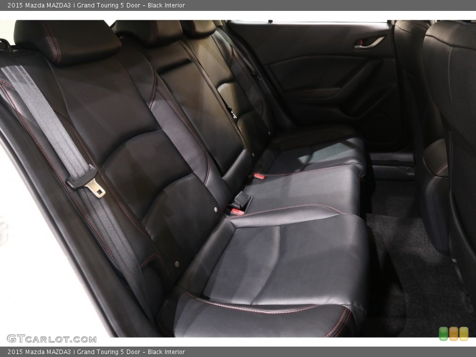 Black Interior Rear Seat for the 2015 Mazda MAZDA3 i Grand Touring 5 Door #140728209