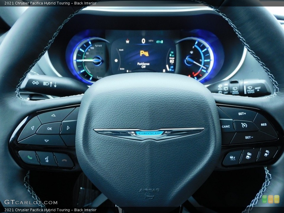 Black Interior Steering Wheel for the 2021 Chrysler Pacifica Hybrid Touring #140730365