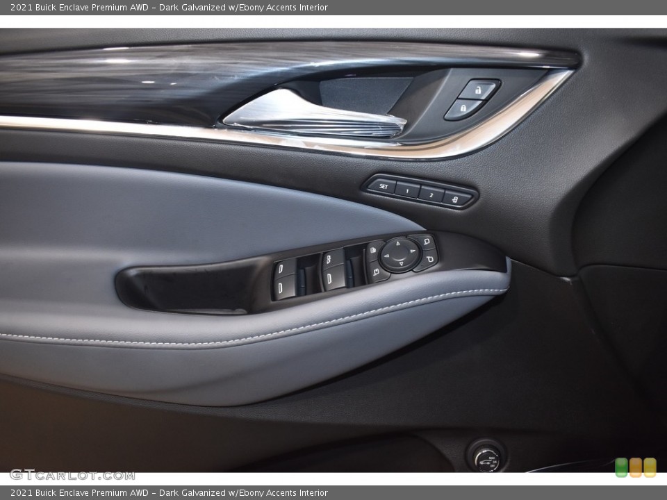 Dark Galvanized w/Ebony Accents Interior Door Panel for the 2021 Buick Enclave Premium AWD #140730943