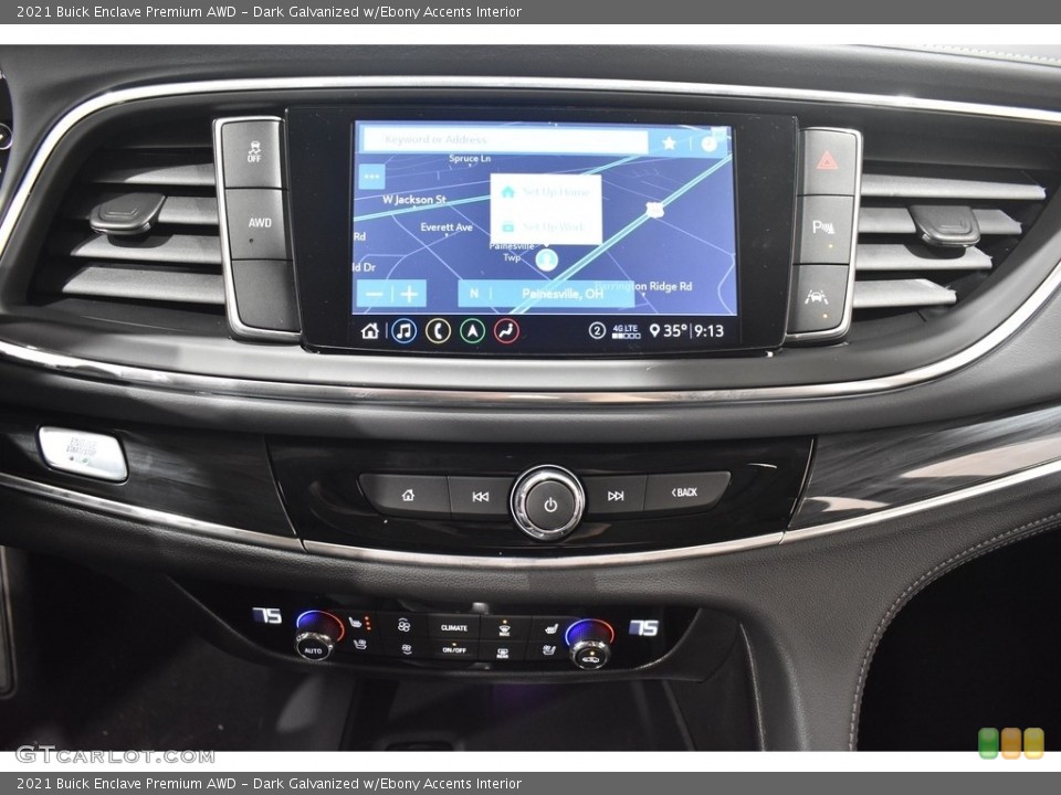 Dark Galvanized w/Ebony Accents Interior Controls for the 2021 Buick Enclave Premium AWD #140731003