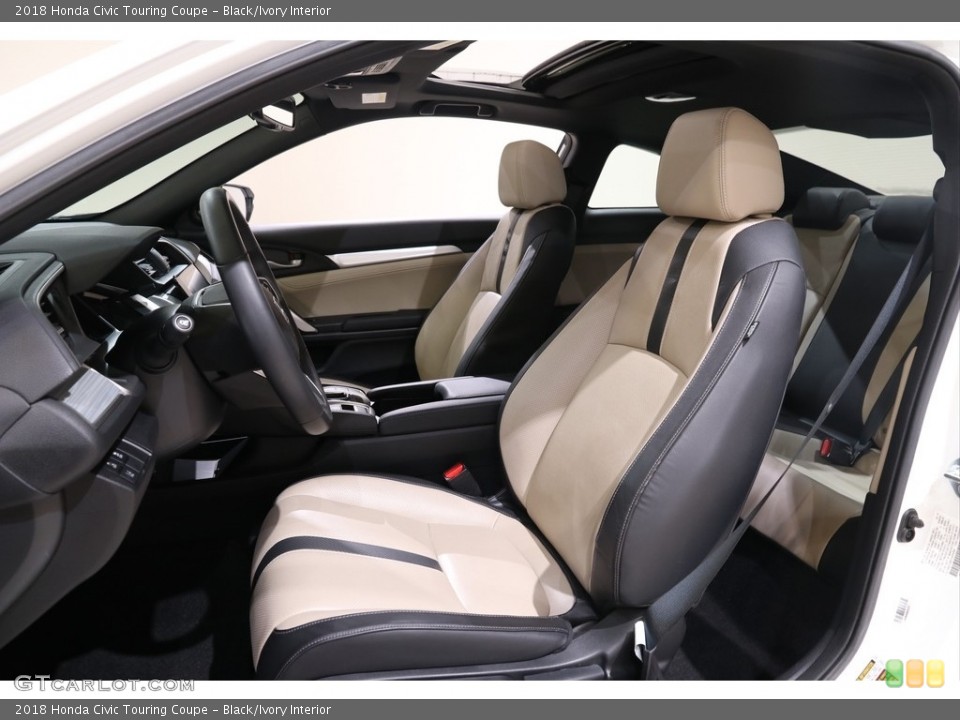 Black/Ivory Interior Photo for the 2018 Honda Civic Touring Coupe #140731127