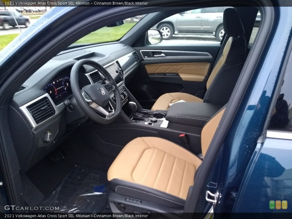 Cinnamon Brown/Black Interior Photo for the 2021 Volkswagen Atlas Cross Sport SEL 4Motion #140731943