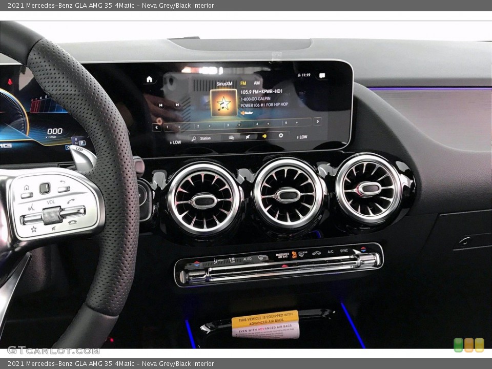 Neva Grey/Black Interior Controls for the 2021 Mercedes-Benz GLA AMG 35 4Matic #140732357