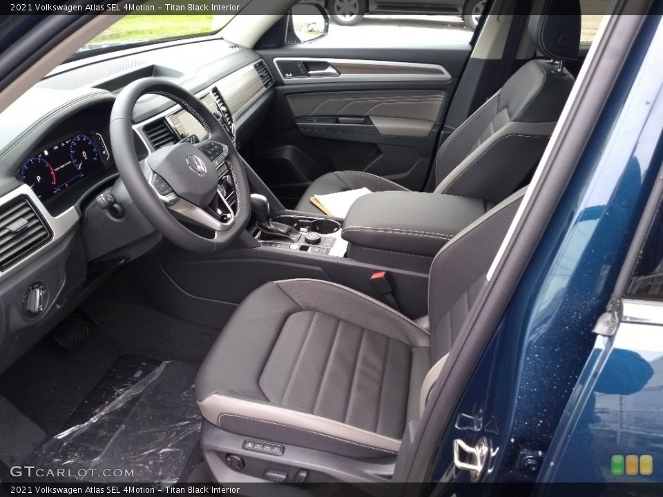 Titan Black Interior Front Seat for the 2021 Volkswagen Atlas SEL 4Motion #140732643