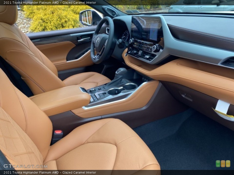 Glazed Caramel Interior Front Seat for the 2021 Toyota Highlander Platinum AWD #140737349