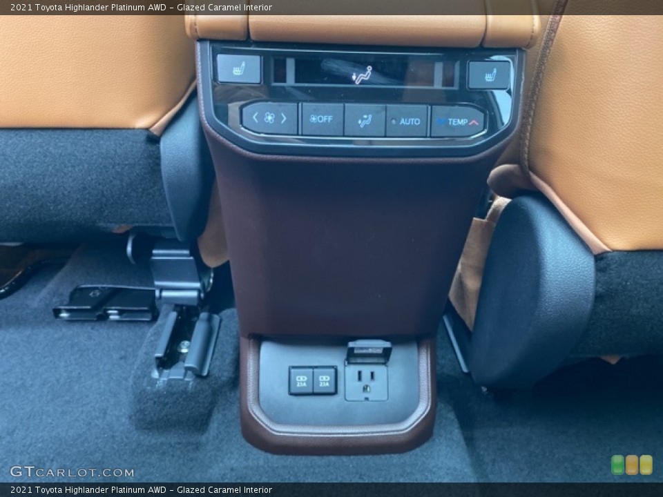 Glazed Caramel Interior Controls for the 2021 Toyota Highlander Platinum AWD #140737791