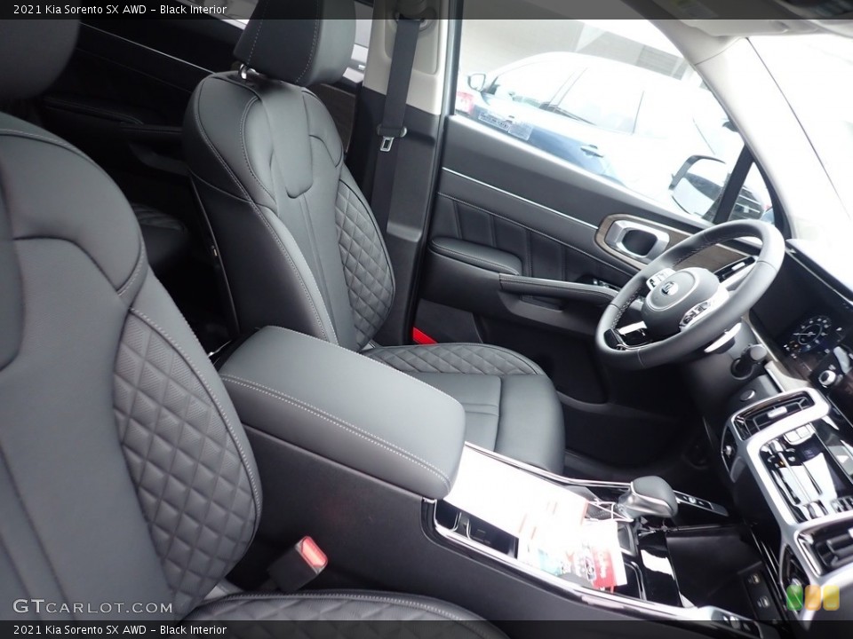 Black Interior Front Seat for the 2021 Kia Sorento SX AWD #140738109