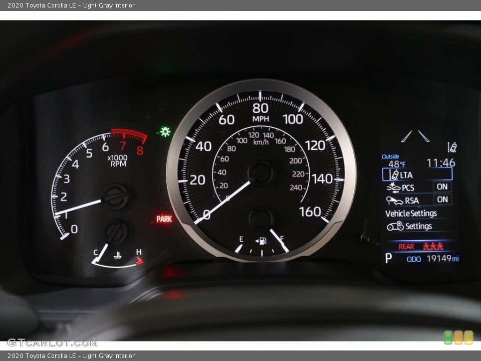 Light Gray Interior Gauges for the 2020 Toyota Corolla LE #140739138