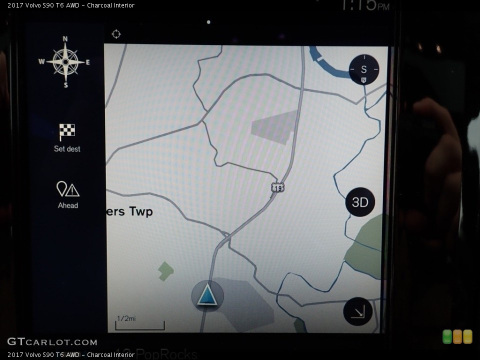 Charcoal Interior Navigation for the 2017 Volvo S90 T6 AWD #140739777
