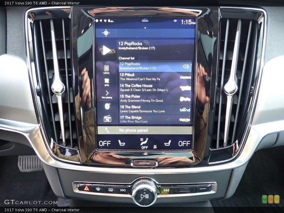 Charcoal Interior Controls for the 2017 Volvo S90 T6 AWD #140739819