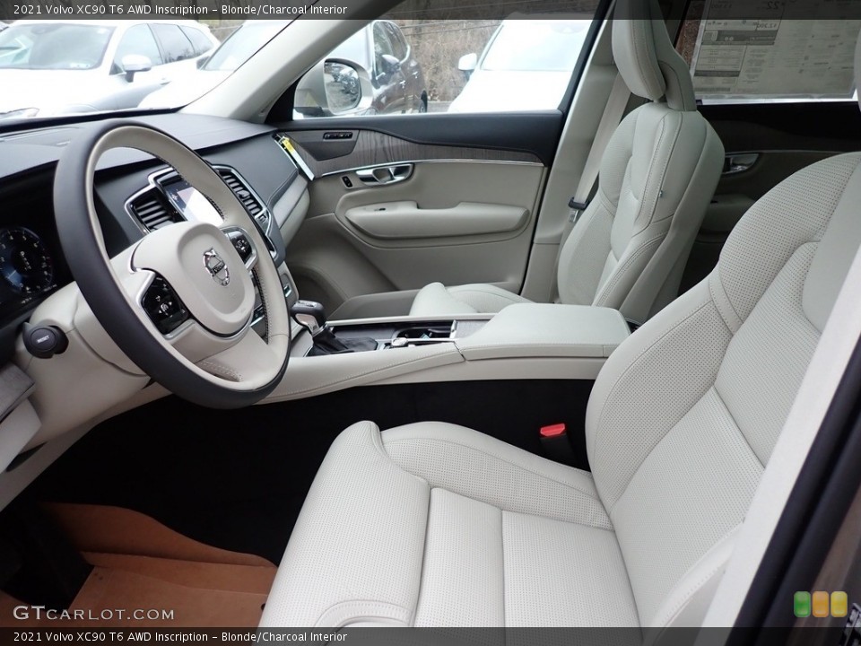 Blonde/Charcoal Interior Front Seat for the 2021 Volvo XC90 T6 AWD Inscription #140741074