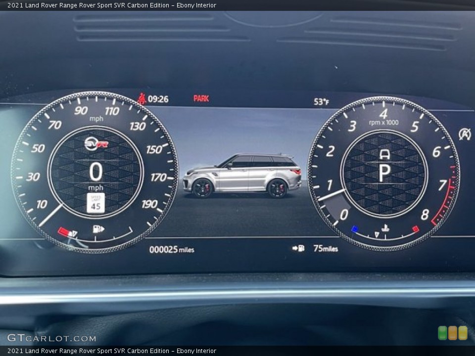 Ebony Interior Gauges for the 2021 Land Rover Range Rover Sport SVR Carbon Edition #140744356