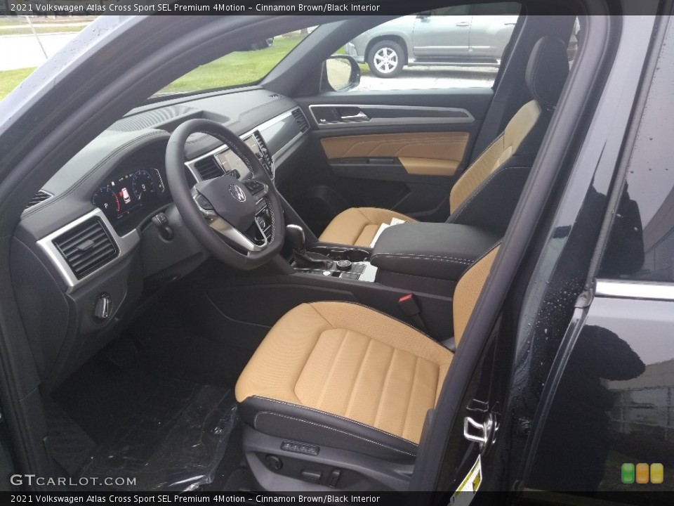 Cinnamon Brown/Black 2021 Volkswagen Atlas Cross Sport Interiors
