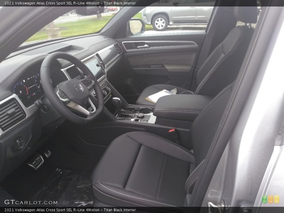 Titan Black Interior Front Seat for the 2021 Volkswagen Atlas Cross Sport SEL R-Line 4Motion #140746021