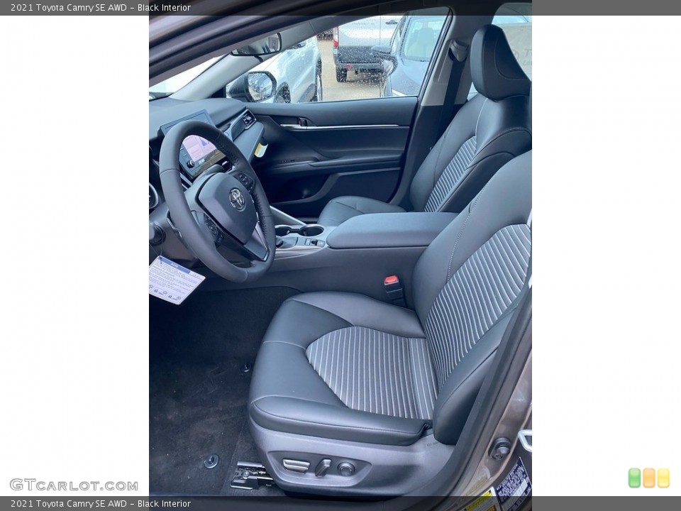 Black Interior Front Seat for the 2021 Toyota Camry SE AWD #140746437