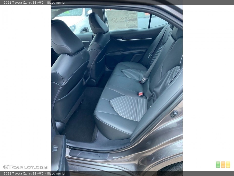 Black Interior Rear Seat for the 2021 Toyota Camry SE AWD #140746456