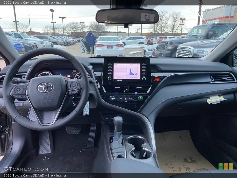 Black Interior Dashboard for the 2021 Toyota Camry SE AWD #140746474