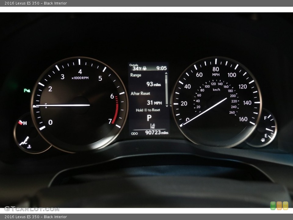 Black Interior Gauges for the 2016 Lexus ES 350 #140746963