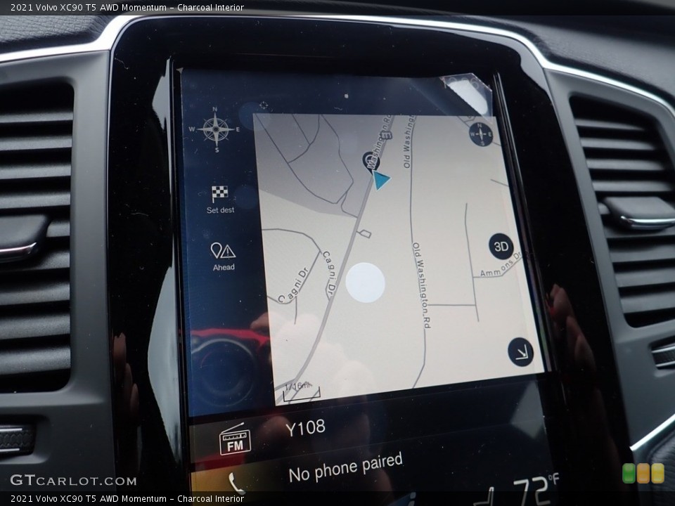 Charcoal Interior Navigation for the 2021 Volvo XC90 T5 AWD Momentum #140747272