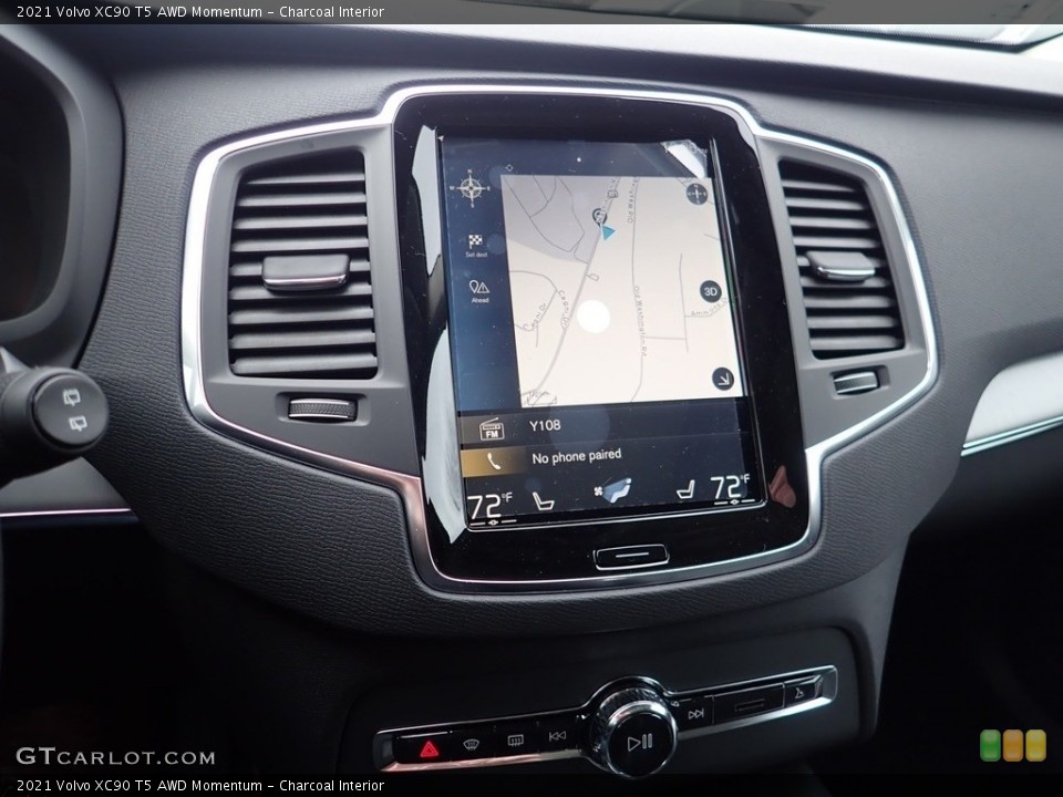 Charcoal Interior Controls for the 2021 Volvo XC90 T5 AWD Momentum #140747302
