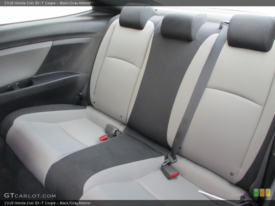 Black/Gray Interior Rear Seat for the 2018 Honda Civic EX-T Coupe #140748397
