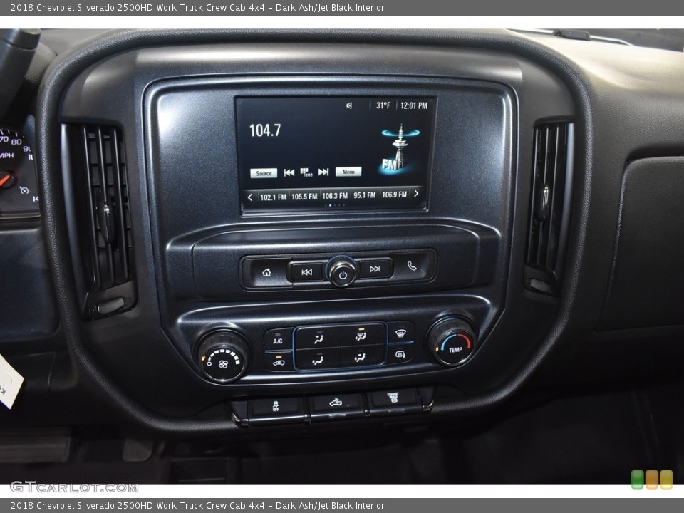 Dark Ash/Jet Black Interior Controls for the 2018 Chevrolet Silverado 2500HD Work Truck Crew Cab 4x4 #140749681
