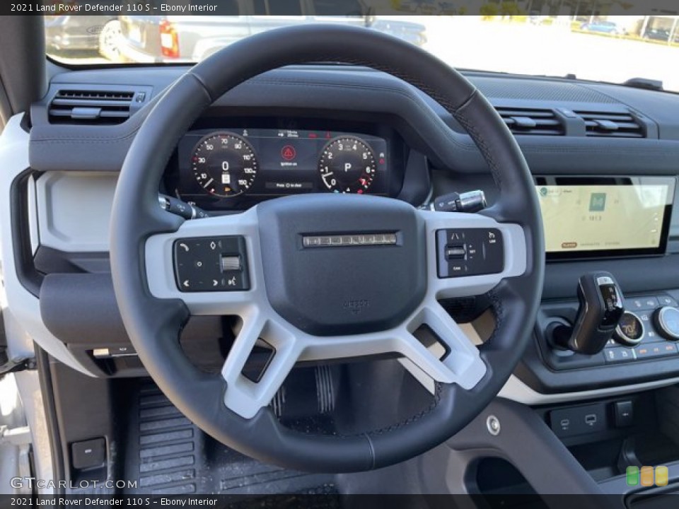 Ebony Interior Steering Wheel for the 2021 Land Rover Defender 110 S #140751073