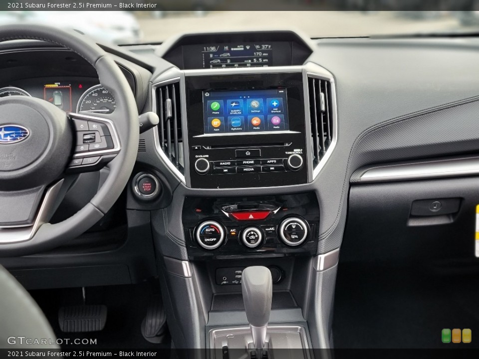 Black Interior Dashboard for the 2021 Subaru Forester 2.5i Premium #140751757