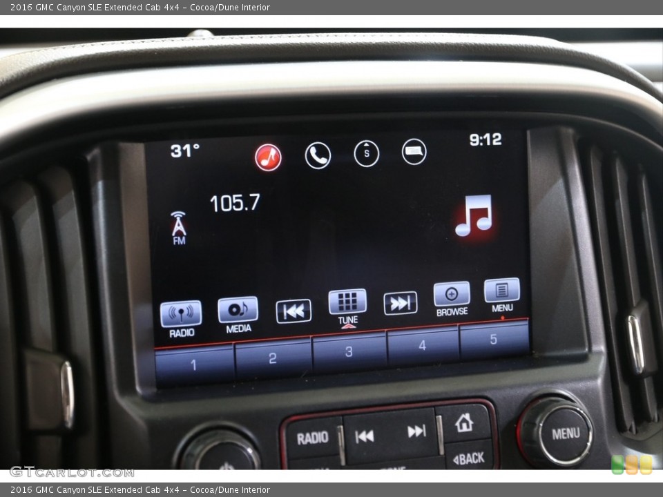 Cocoa/Dune Interior Controls for the 2016 GMC Canyon SLE Extended Cab 4x4 #140756947