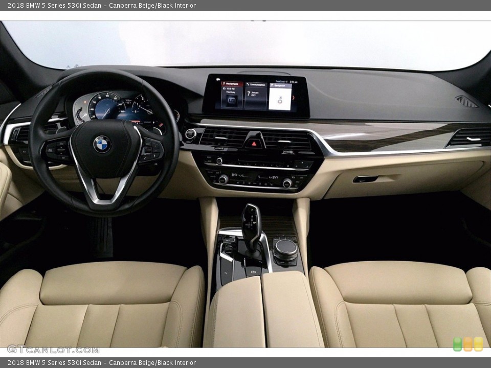 Canberra Beige/Black Interior Dashboard for the 2018 BMW 5 Series 530i Sedan #140757241