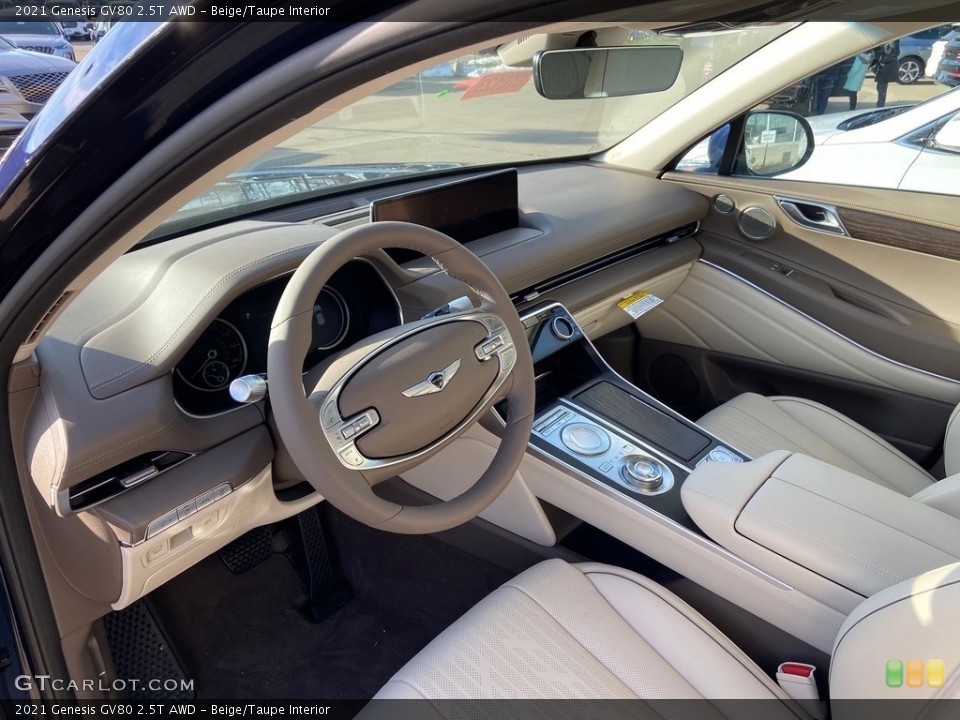 Beige/Taupe Interior Photo for the 2021 Genesis GV80 2.5T AWD #140757664