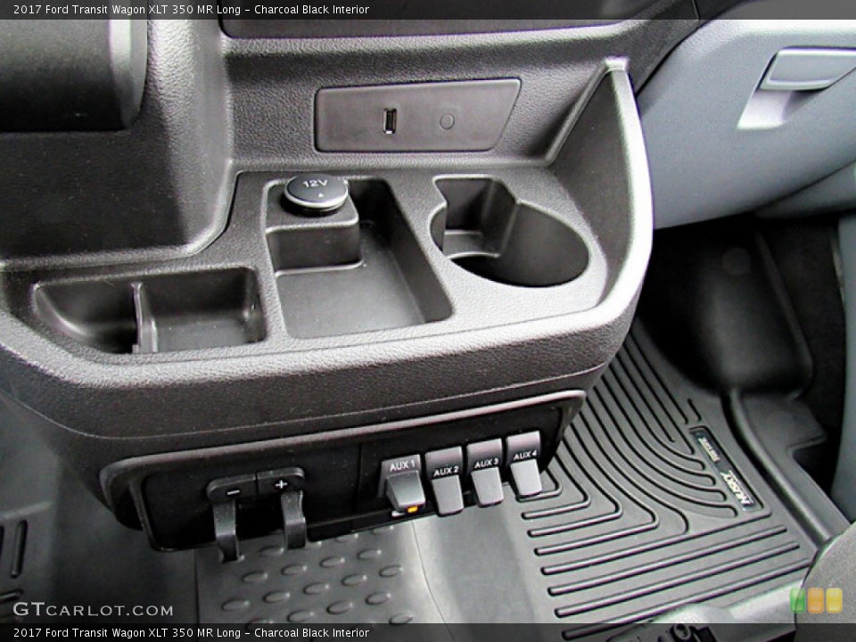 Charcoal Black Interior Controls for the 2017 Ford Transit Wagon XLT 350 MR Long #140767684