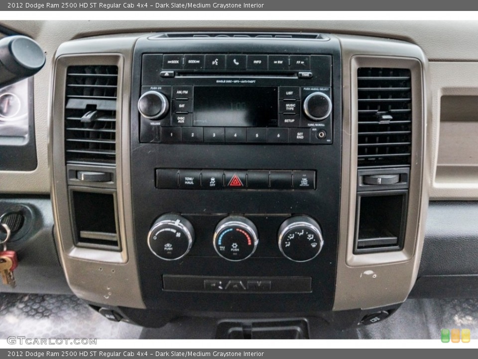 Dark Slate/Medium Graystone Interior Controls for the 2012 Dodge Ram 2500 HD ST Regular Cab 4x4 #140768593