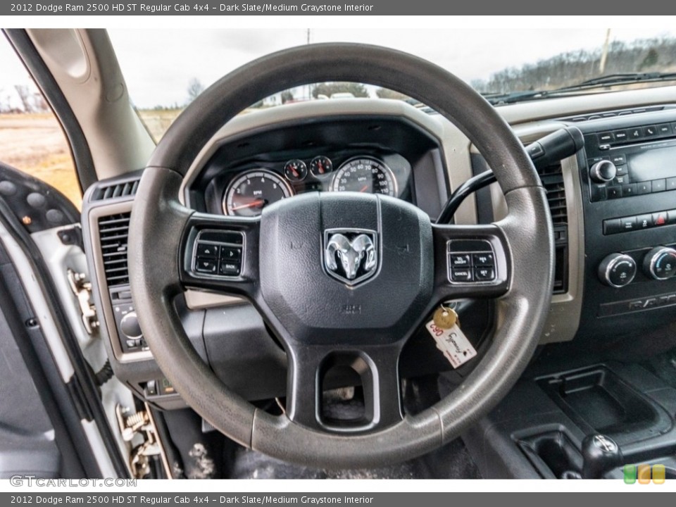 Dark Slate/Medium Graystone Interior Steering Wheel for the 2012 Dodge Ram 2500 HD ST Regular Cab 4x4 #140768605