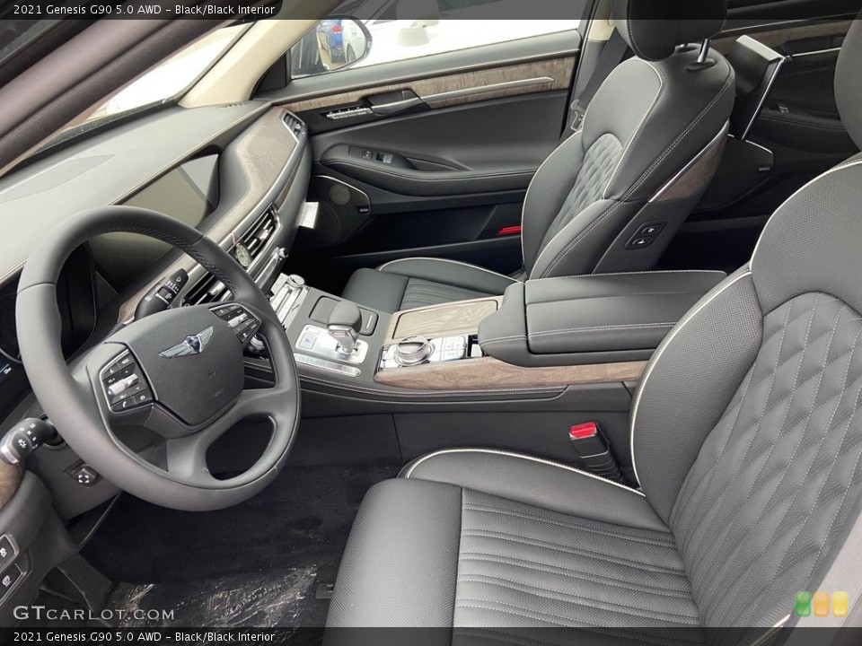 Black/Black Interior Front Seat for the 2021 Genesis G90 5.0 AWD #140769615