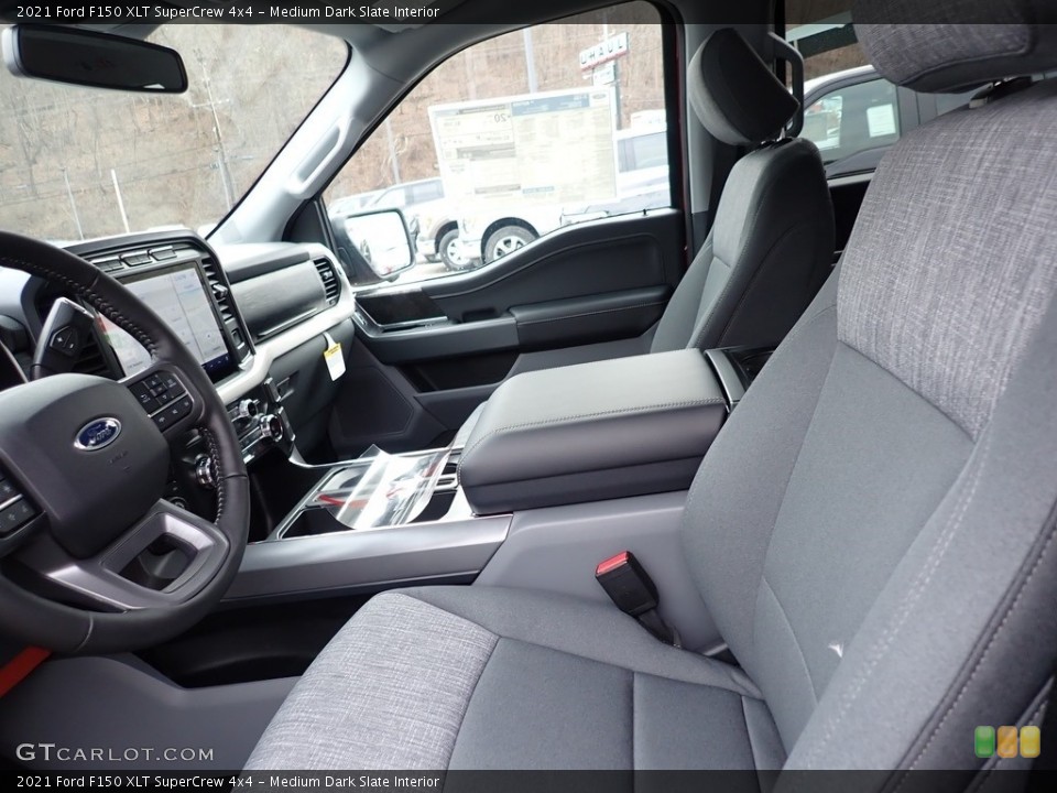 Medium Dark Slate Interior Front Seat for the 2021 Ford F150 XLT SuperCrew 4x4 #140769734