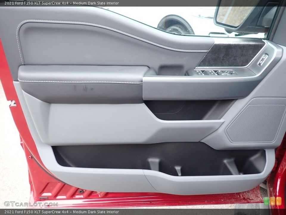 Medium Dark Slate Interior Door Panel for the 2021 Ford F150 XLT SuperCrew 4x4 #140769758