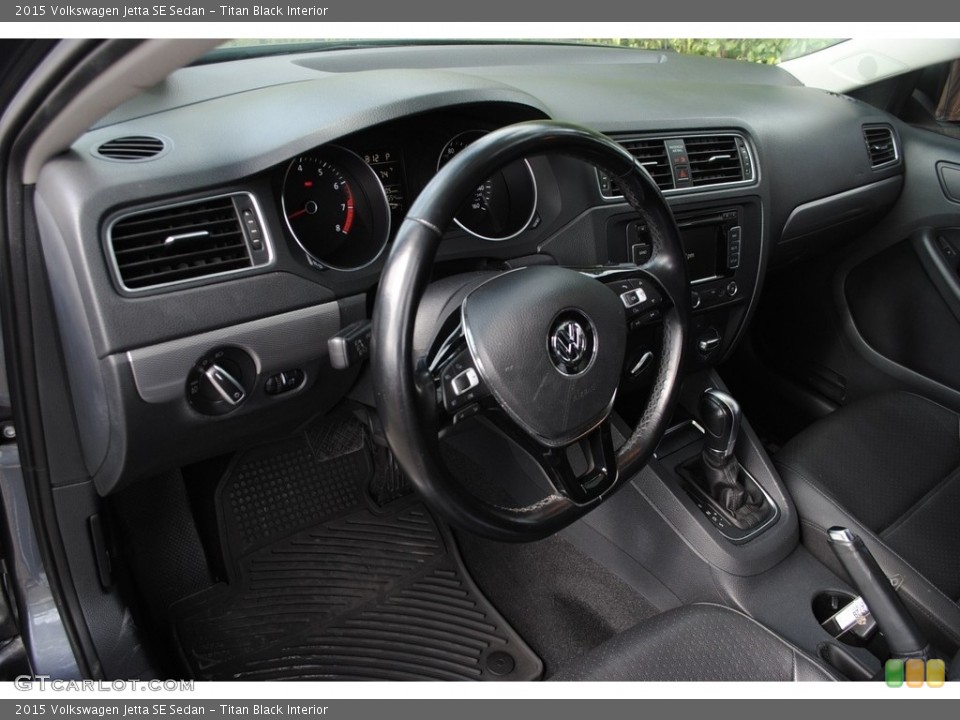 Titan Black Interior Dashboard for the 2015 Volkswagen Jetta SE Sedan #140769860